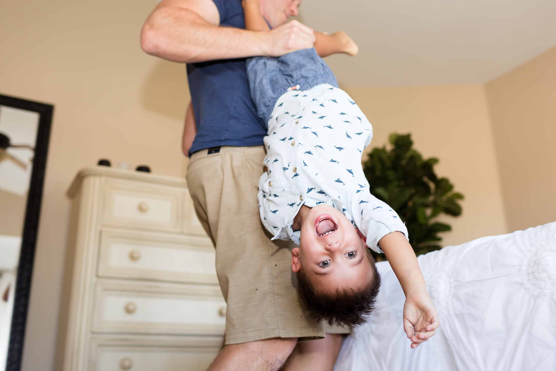 San Diego Lifestyle Newborn Photographer Christine Dammann Photography fun with dad