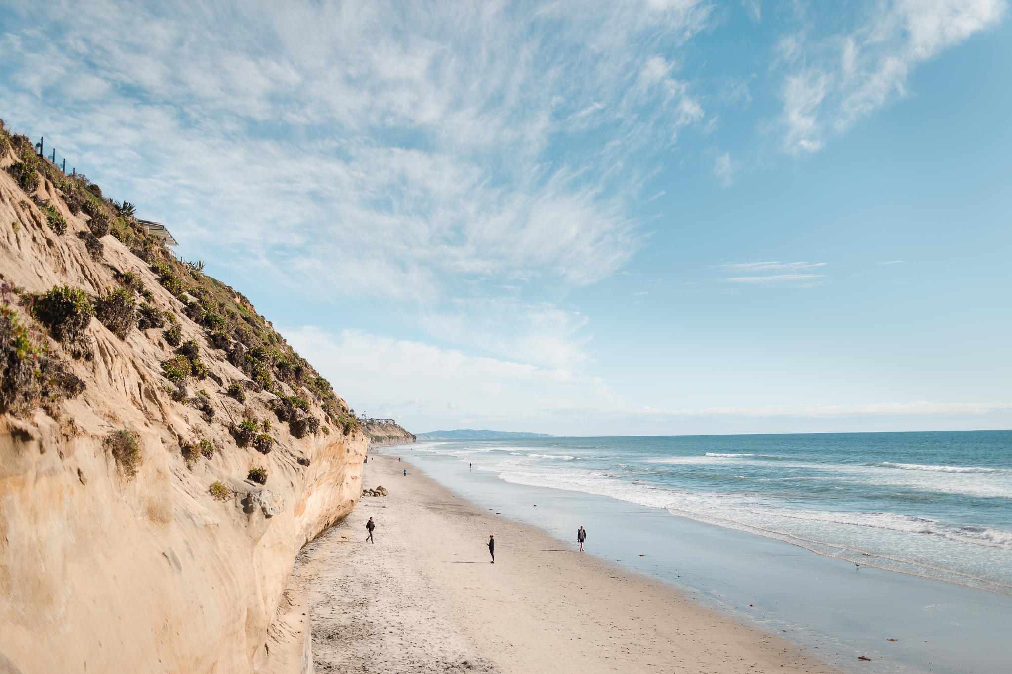 cliffs on the beach in San Diego