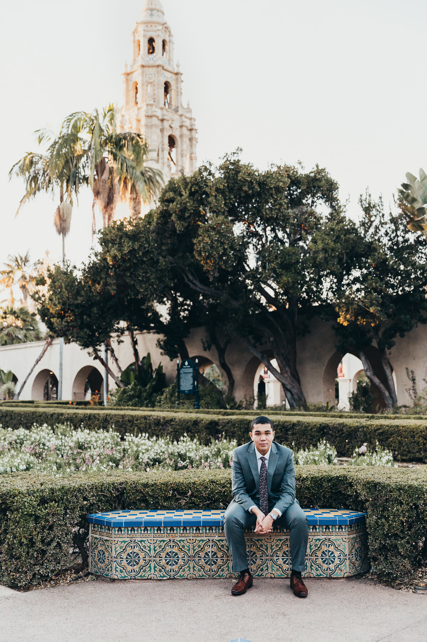 Balboa Park senior photos in San Diego