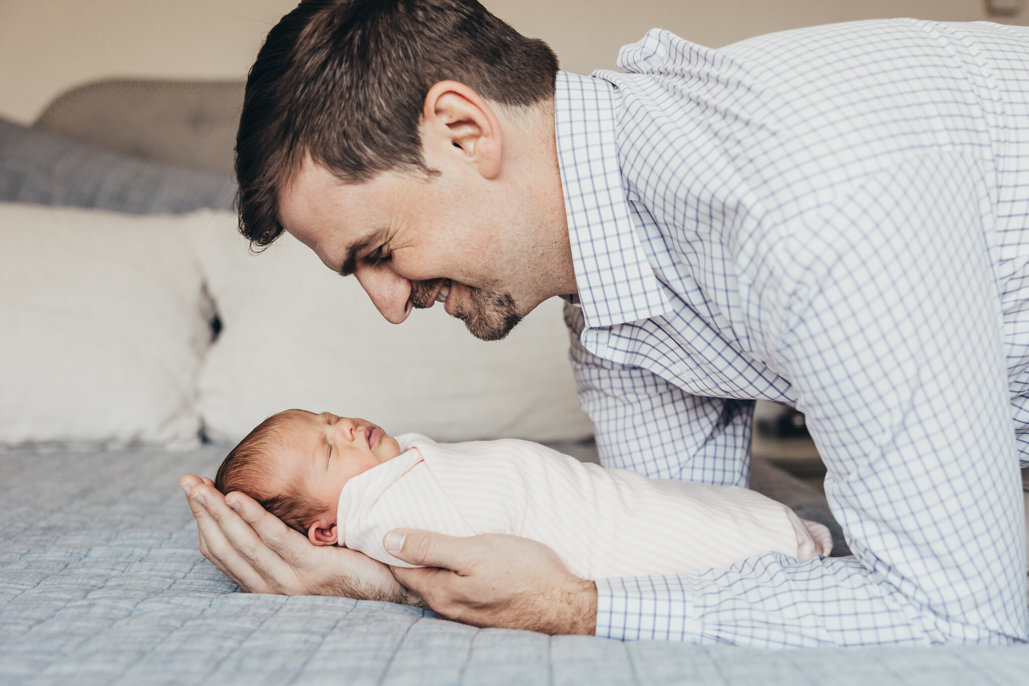 Lifestyle newborn photography in San Diego