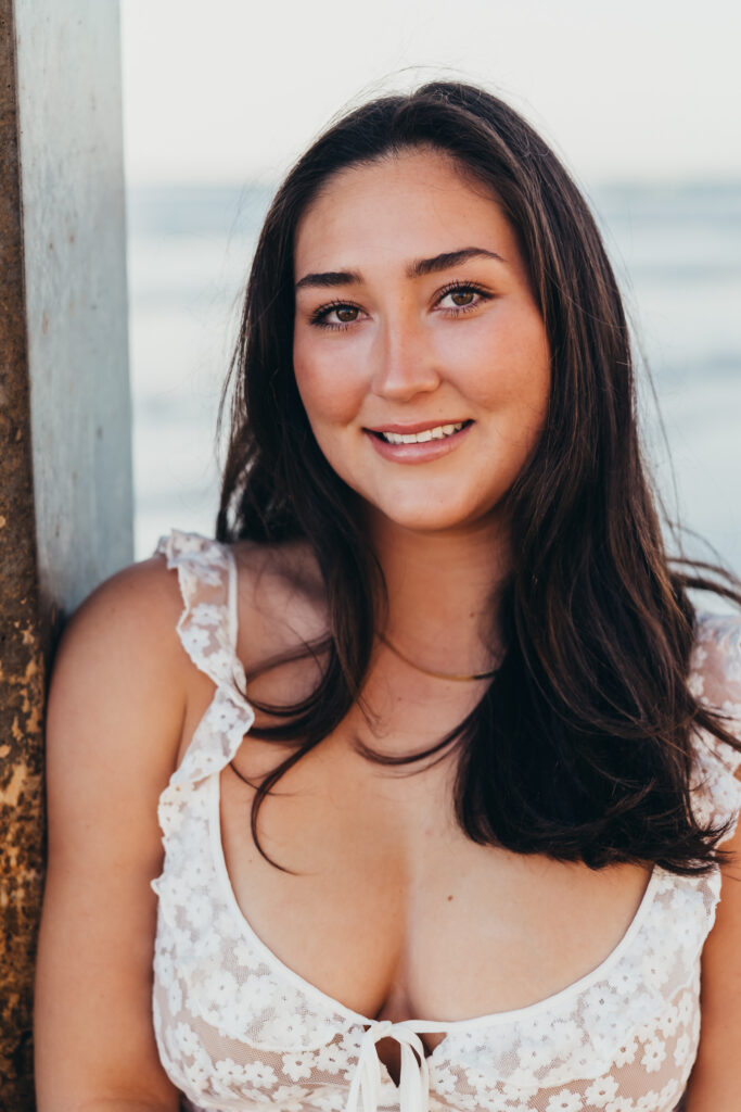 Girl taking school photos
